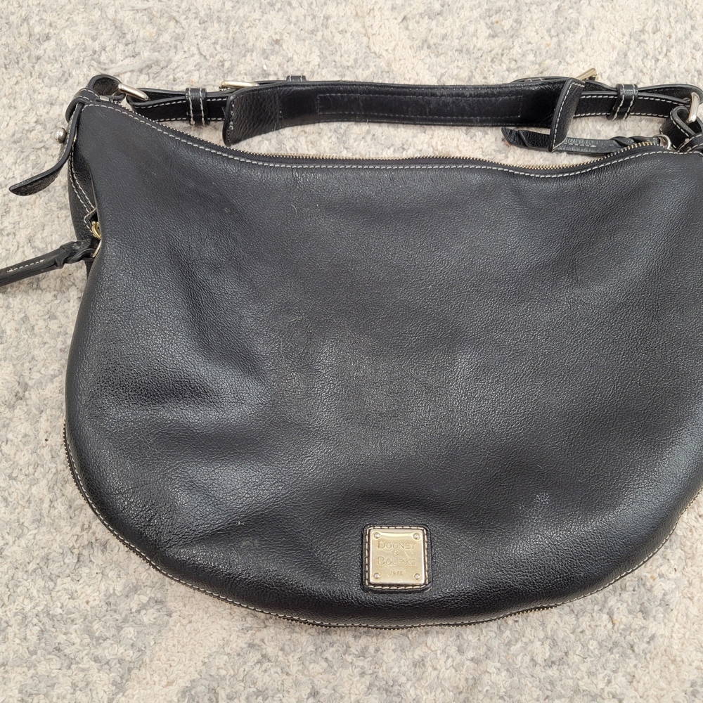 Dooney & Bourke Black Hobo Bag with Pebbled Leather